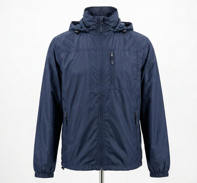 Mens Blue Windbreaker