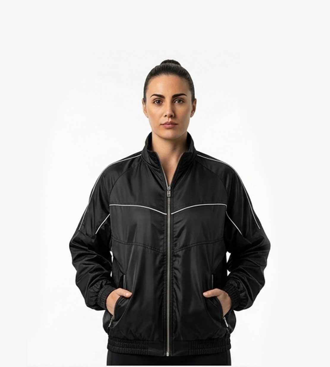 Women's Nylon Oversized Tracksuit Jacket