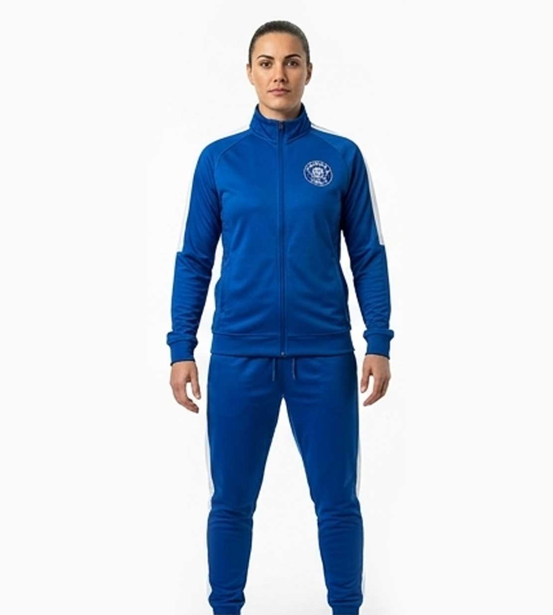 Women Navy Blue Football Tracksuit